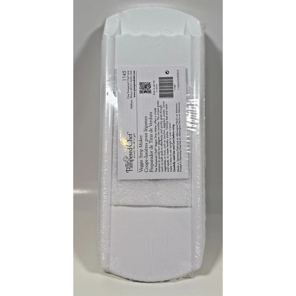 Pampered Chef Veggie Strip Maker 1145 White Zucchini Noodle New